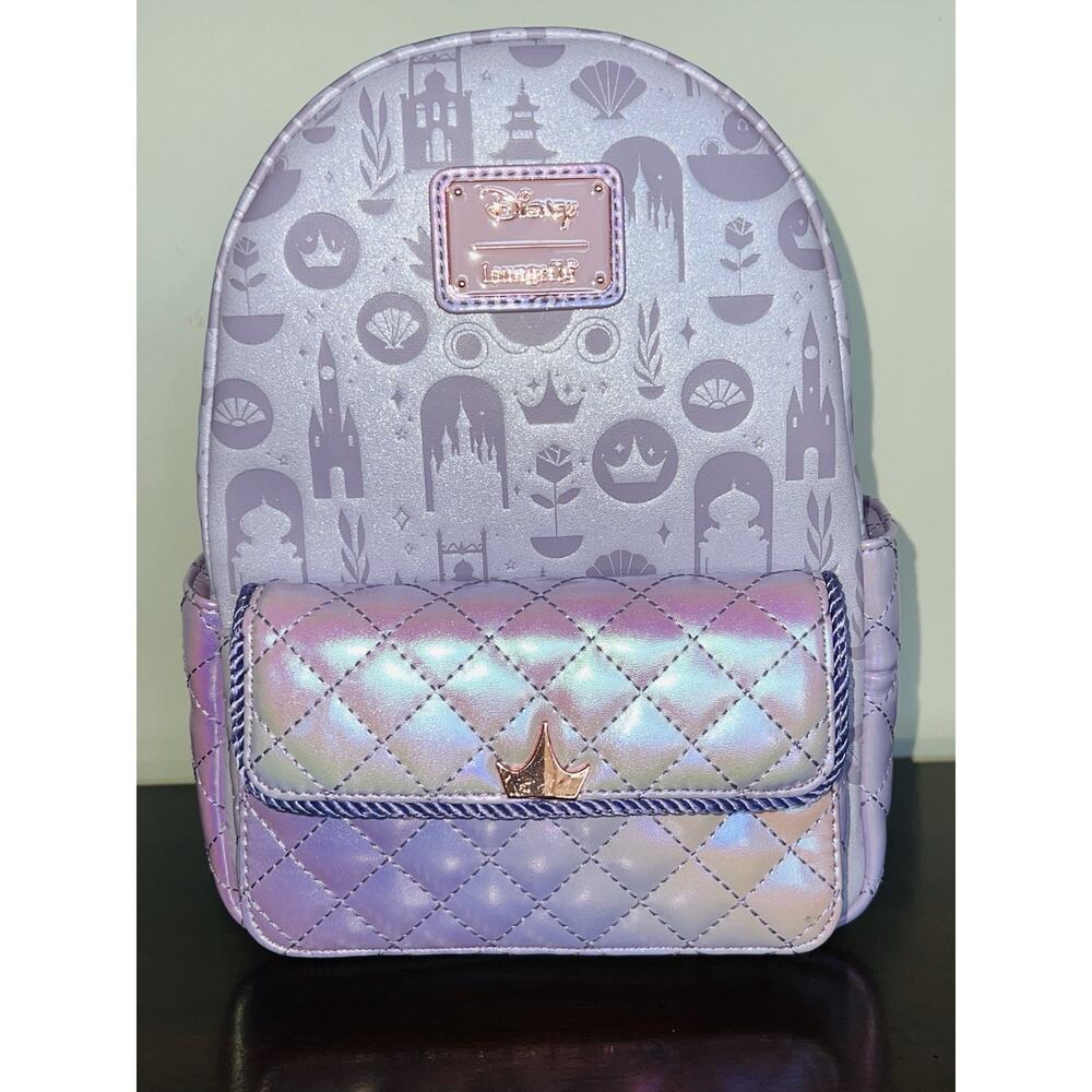 Loungefly Disney Princess Iridescent Series All-Over Print Mini Backpack